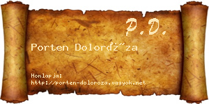 Porten Doloróza névjegykártya